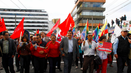 Political parade in Ecuador