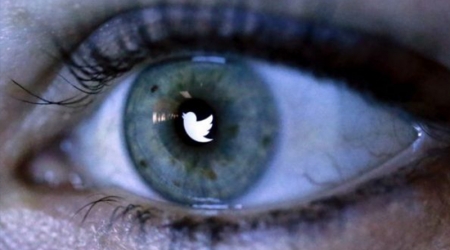 Eye with Twitter logo