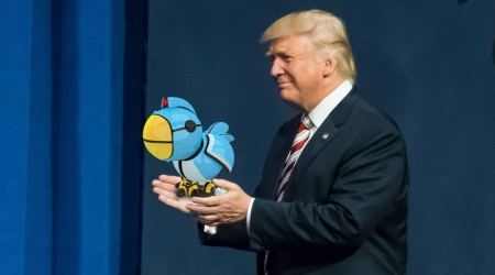 Donald Trump and Twitter bird